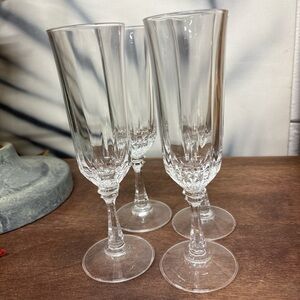 Crystal Champagne Flutes Set of 4